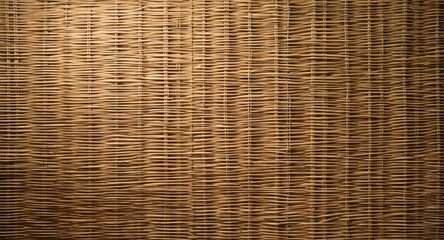 Obraz premium Smooth textured background showing intricate bamboo and rattan weave with gentle studio light
