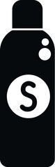 Fototapeta premium Shampoo bottle with a letter s indicating product size or type