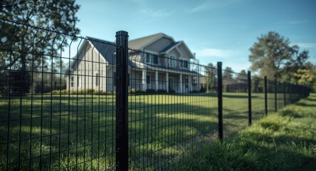 Perimeter protection using wire mesh around home