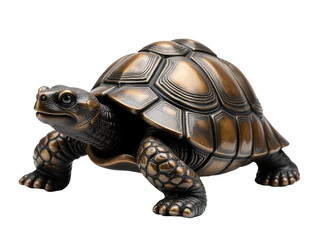 Obraz premium A sculpture of a turtle sitting on a plain white surface