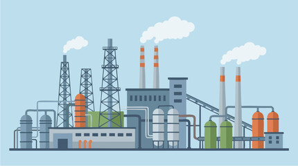 Obraz premium Industrial Factory Plant Machinery Equipment.