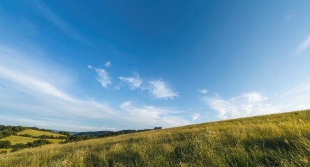 Obraz premium Vibrant Blue Sky Capturing a Peaceful Daytime Atmosphere