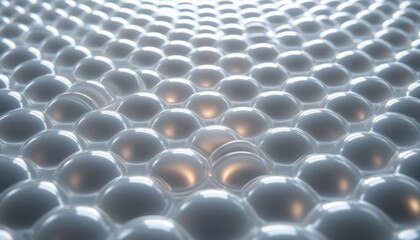 Obraz premium Glossy white spheres pattern