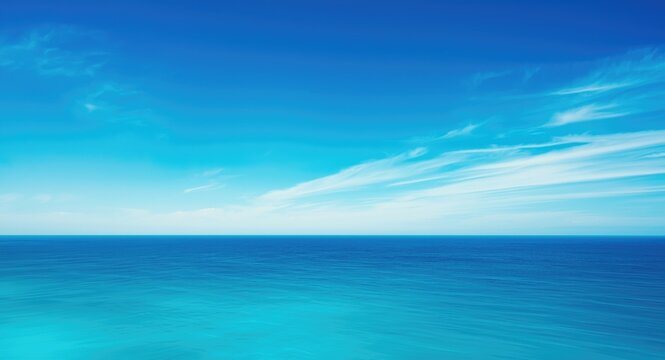 Wonderful marine outlook featuring vibrant blue sky and sea surface