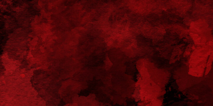 Grunge background with red paint. red dark stucco wall background. red and black watercolor marble texture.