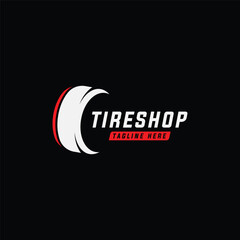 Tire or wheel logo template design with creative ideas. Logo for tire shops, workshops and companies.