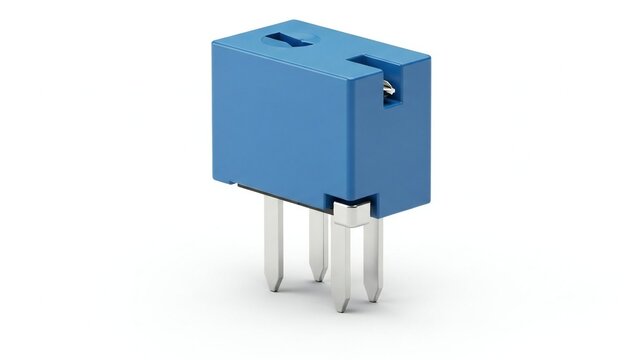 Blue precision potentiometer electronic component for pcb mounting with metal adjustment screw
