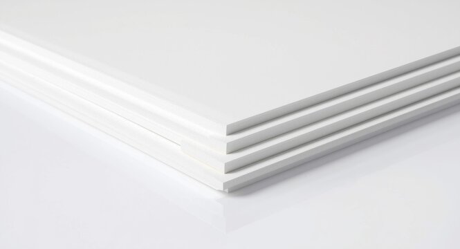 Stacked rigid PVC foam panels ideal for crafting and industrial construction projects
