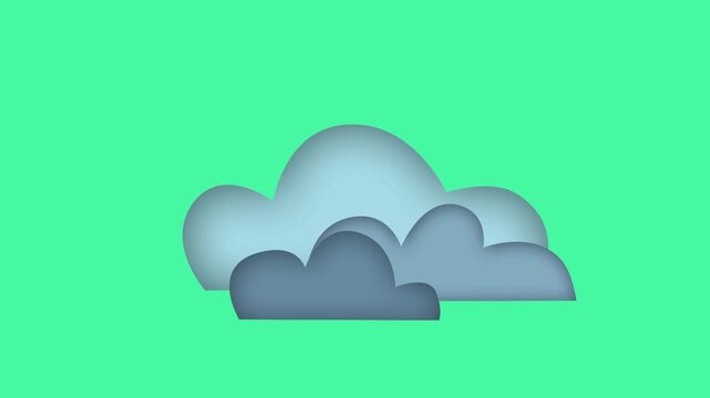 dark clouds gather vector animation on transparent background