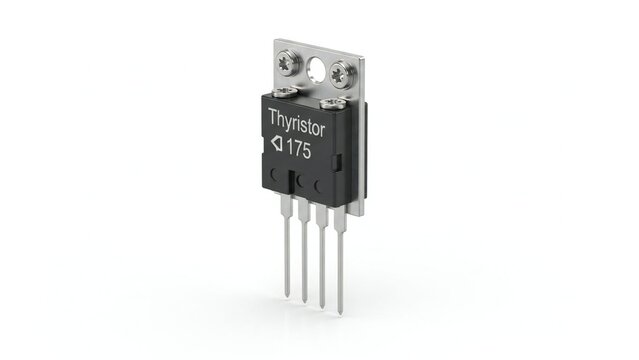High power thyristor semiconductor module with metal heat sink and four pins