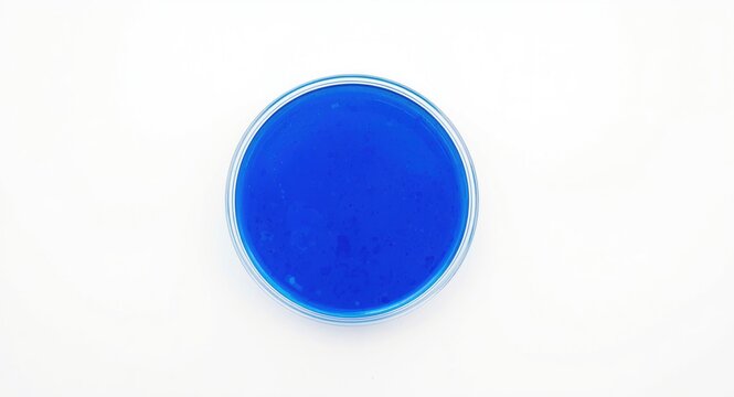 Science demonstration featuring cobalt chloride solution in a round Petri dish