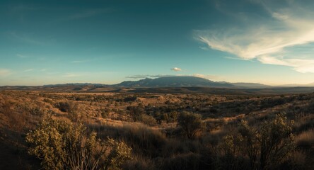 Obraz premium Landscape Panorama of a Distant Protected Region