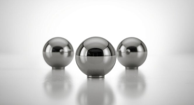 up close view of sleek kitchen cabinet knobs with reflective surface