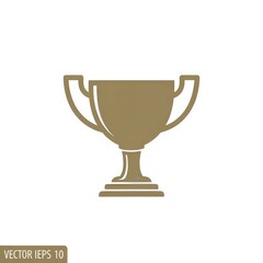 Golden Trophy Icon Symbolizing Victory and Achievement Awards.