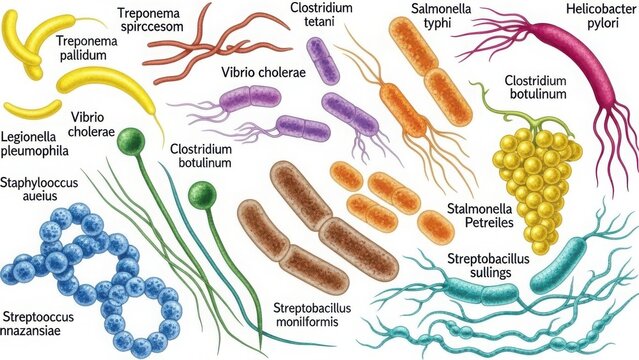 Diverse microorganisms in aquatic environments