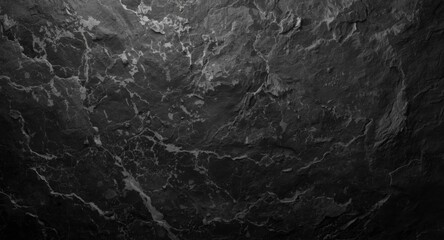 Fototapeta premium Soft black stone grain background with copy space and studio light effects