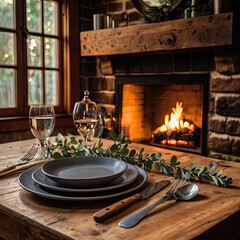 christmas table setting