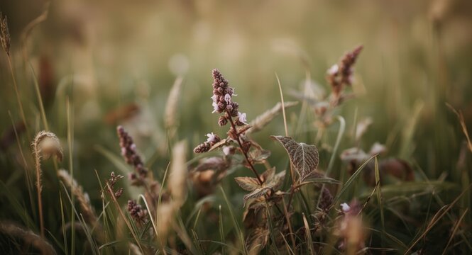 Natural Habitat of Lamium Species Henbit Plant