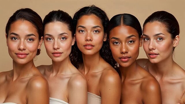 Diverse women in a beauty portrait