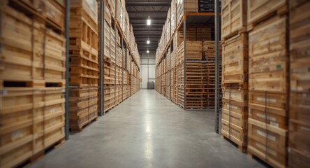 Cutaway perspective on furniture storage within a safekeeping warehouse