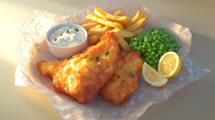 fried chicken wings with vegetables