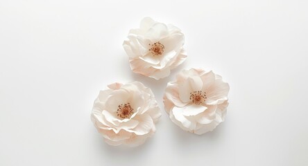 Three delicate watercolor flower paintings on a clean white backdrop