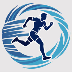 athlete logo illustration