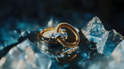 wedding rings on the water