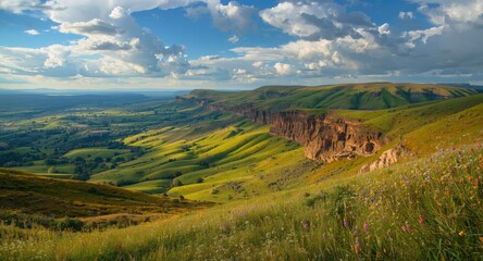 Obraz premium Incredible scenic environment with intense shades and varied topography