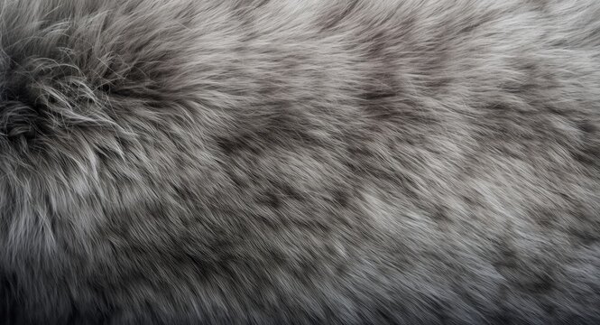 Luxury gray fur texture surface with detailed pattern