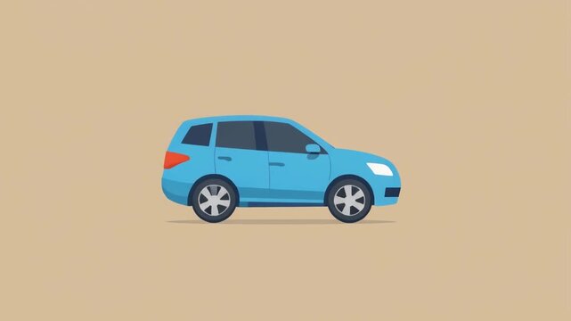 Vibrant blue modern SUV vector illustration for urban exploration and stylish travel