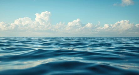 Obraz premium Serene water and bright sky combination for advertising and marketing