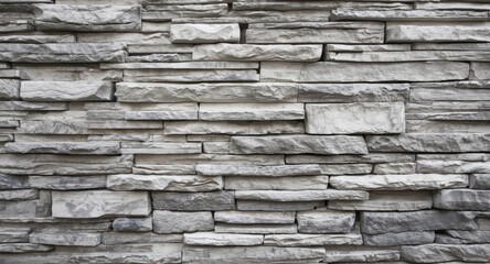 Unfinished stone wall texture with rough gray stone backdrop for home facade design