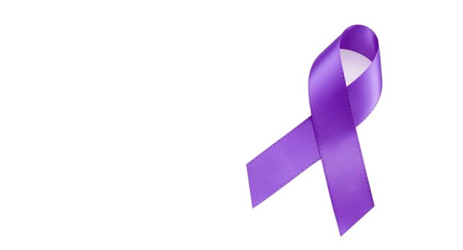 Violet awareness ribbon promoting Lupus Alzheimer's and sarcoidosis knowledge