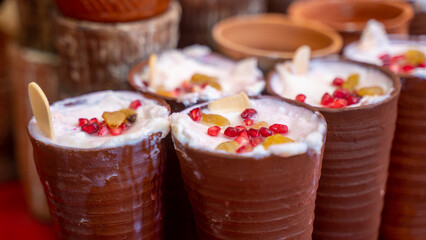Traditional Indian Lassi Served in Kulhad Clay Cup