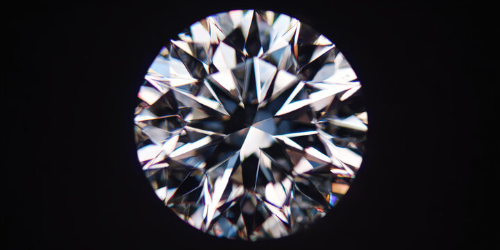 Diamond closeup with brilliant cut
