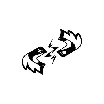 Broken Game Controller Icon, Gaming Conflict, Digital Art