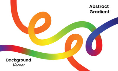 Vibrant abstract gradient background with swirling colorful curves and lines