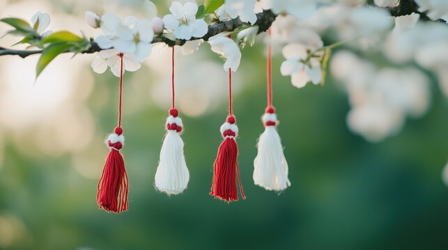 Bulgarian Baba Marta Festival Martenitsa Decorations