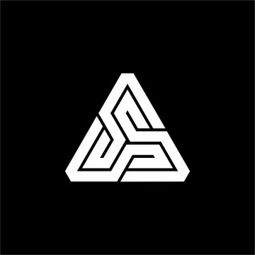 The Triangle shape features a continuous maze of lines that form three interlocking S-shaped letters.