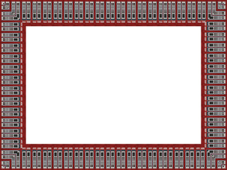 Breiter leerer weinroter ausgeschnittener Bilderrahmen	