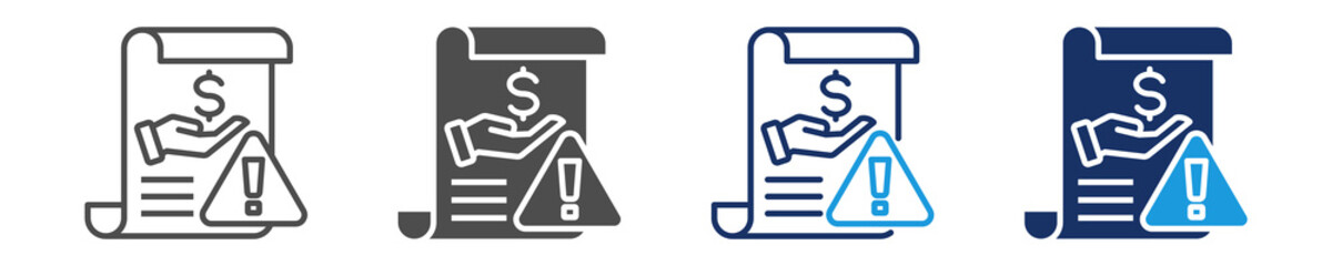 loan limit icon set with multi concept