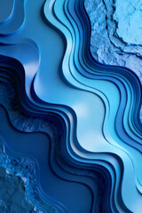 Obraz premium Blue abstract texture background. 3d modeling. copy space.