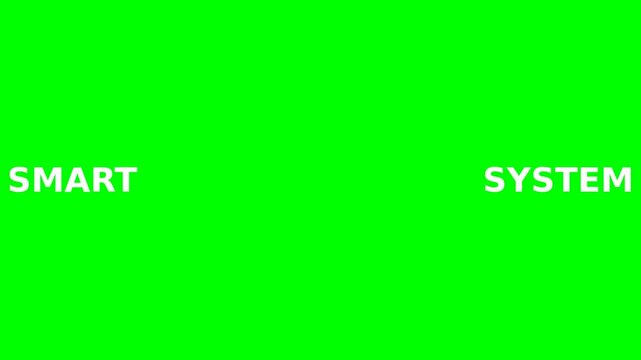 Bright neon green background with bold white text reading 'SMART SYSTEM' centered for a UI aesthetic