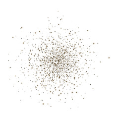 Obraz premium Dust powder scattered, crumbly sand particles, vector realistic dusty overlay texture, sand splash, ground splatter