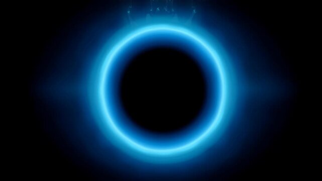 Glow glowing neon circle background with light ai futuristic artificial intelligence abstract tech technology motion effect overlay digital celebration video design decoration falling particle