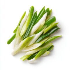 Fresh Green Onion Chopped Stalks for Culinary Use, Cooking Ingredients, Healthy Vegetables, and Garnishing Dishes
