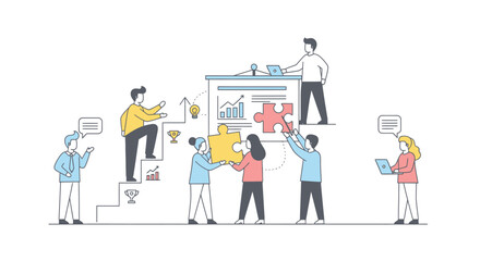 Team Collaboration and Puzzle Solving Around a Presentation Board