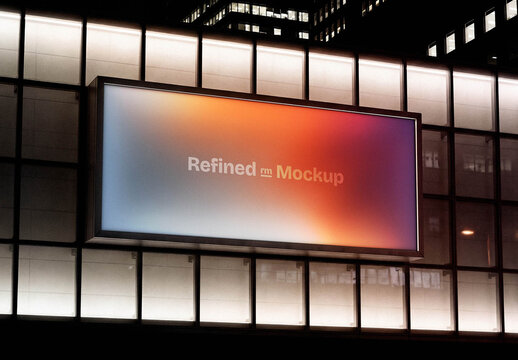 Outdoor Building Wall Lightbox Mockup