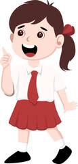Diverse School Girls Cartoon Characters